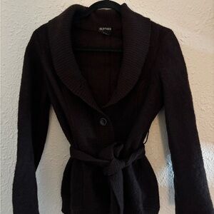 Black Shawl Collar Cardigan